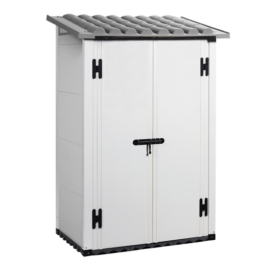 Garofalo Urban 100 - Casetta da giardino - Con porta a doppia anta - 122.5x82.5x201 cm