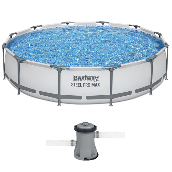 Bestway Steel Pro Max 56416 - &Oslash;366x76 cm - Piscina Rotonda per 5-6 Persone