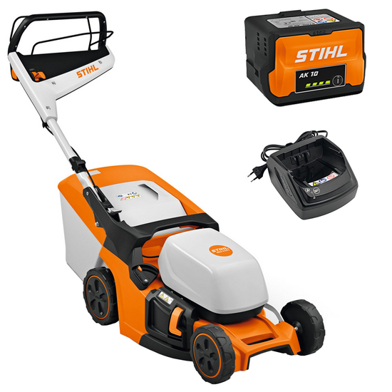 STIHL RMA 443 V - Tagliaerba semovente con batteria AK 10 - 36V 2Ah - Taglio 41 cm