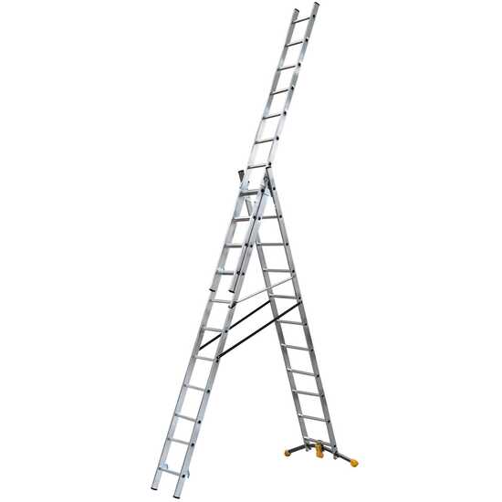 OUTLET - DIFETTI ESTETICI - Gierre Hailo Hobbylot, 3x11 gradini, altezza 6.9 mt - Scala in alluminio