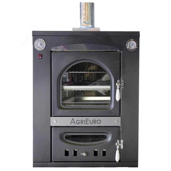OUTLET - DIFETTI ESTETICI - Forno a legna da incasso Medius 60 Inc in acciaio - Ventilato