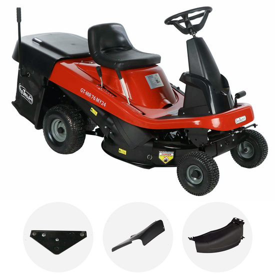 GeoTech-Pro GT-MR 76 - Rider trattorino rasaerba - Motore da 432cc - Avviamento elettrico