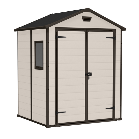 OUTLET - PICCOLI DIFETTI ESTETICI - Keter Manor beige - Casetta da giardino - Con finestra laterale - 185x152x226 cm