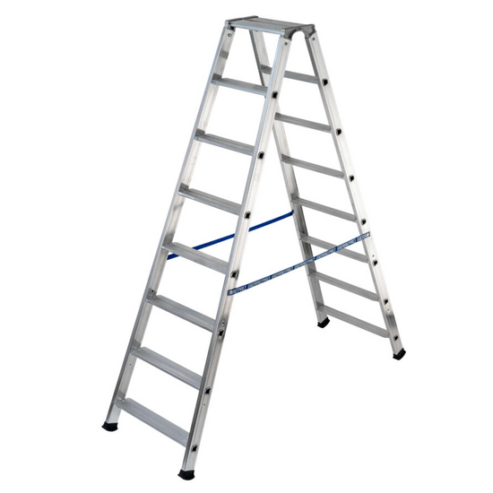 Gierre DoppiaSalita AL850, 2x8 gradini, 1.99 m - Scala doppia in alluminio - Altezza stimata operativa 3.36 m