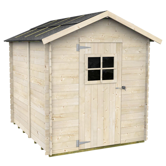 Alce Gaeta 178x218 - Casetta da giardino in legno - Con finestra frontale - Gaeta 178x218x205 cm