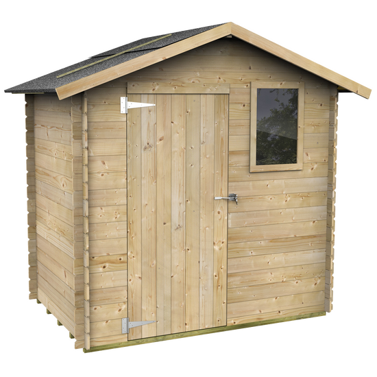 Alce Livia 198x130 - Casetta da giardino in legno - Con finestra frontale - 198x130x205 cm