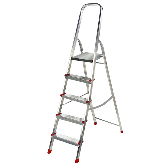 Scalandrino in alluminio con cavalletto Alice 5, 5 gradini, 1.71mt