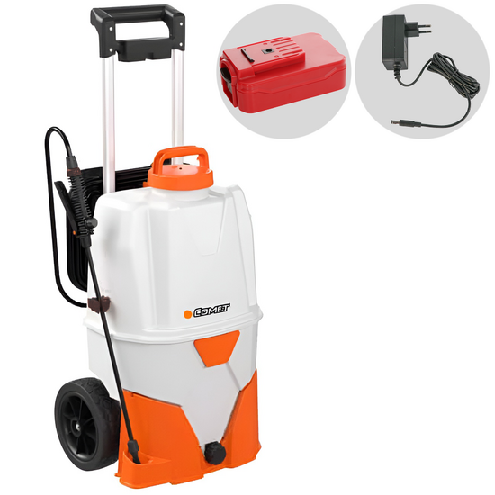 Comet TB 35 - Pompa irroratrice carrellata a batteria - 18V 2.6Ah