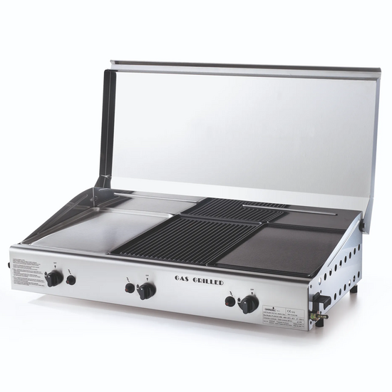Ompagrill Trio01/Cover/M - Plancha a gas con coperchio
