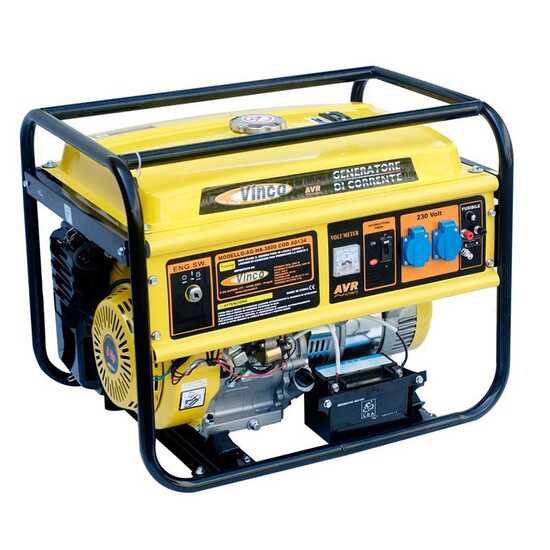 OUTLET - UTILIZZATO PER PROVA - Generatore di corrente 3,0 kW monofase a benzina Vinco AG-HA-3800 A/E (60134) avviamento elettrico