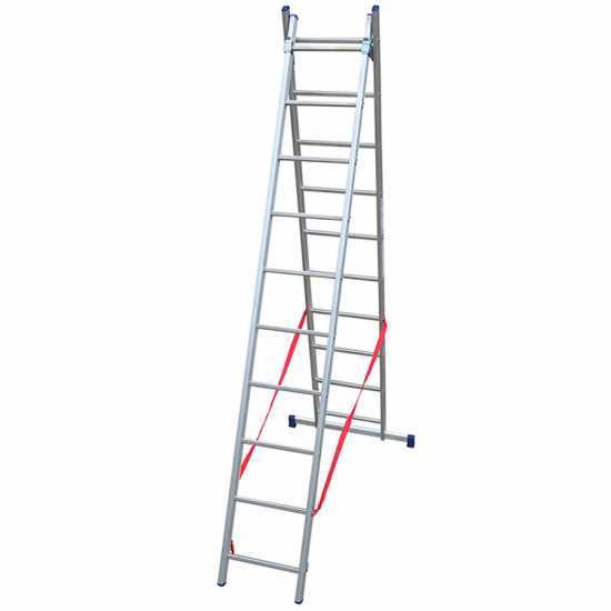 Facal Stilo, 2x10 gradini, 4.54 mt - Scala telescopica in alluminio allungabile
