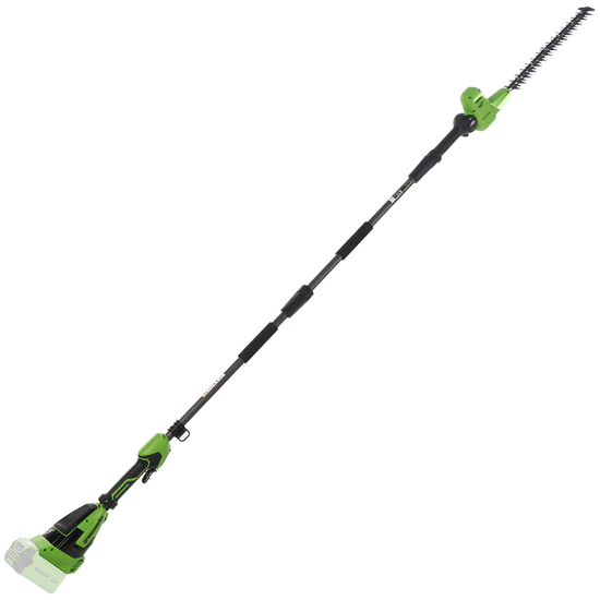 Greenworks PH40B01-01 - Tagliasiepi elettrico su asta di prolunga telescopica orientabile - 40V - SENZA BATTERIA E CARICABATTERIA