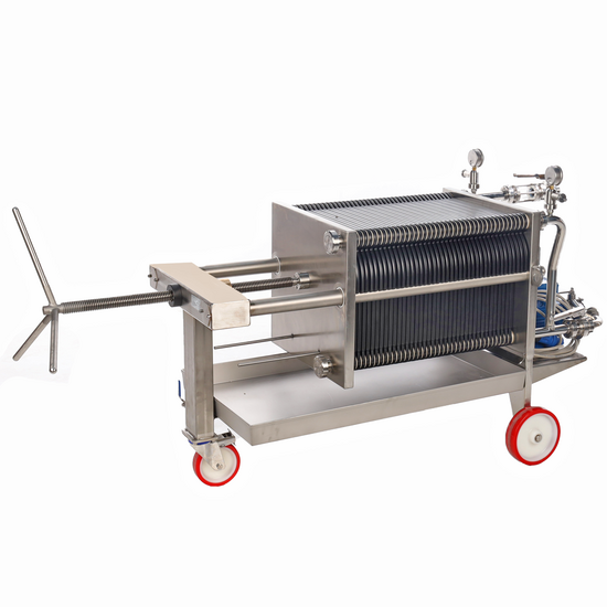 Enotecnica Pillan FC44 - Filtro per vino professionale da 40 cartoni 40x40 cm - Telaio e pompa in acciaio INOX