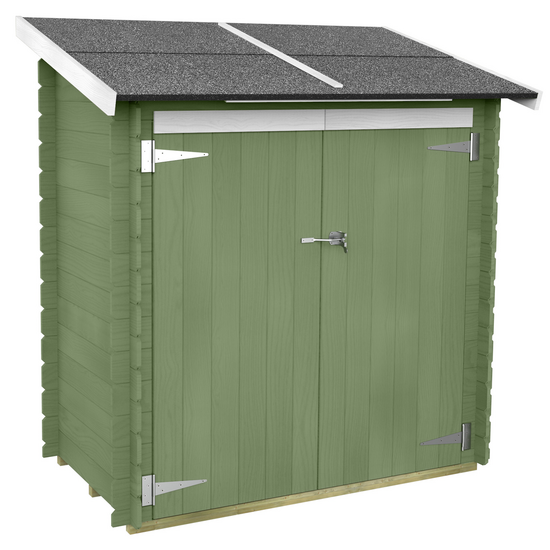 Alce Ambrogio 155x85 verde - Casetta da giardino in legno - Tetto monofalda - 155x85x165 cm