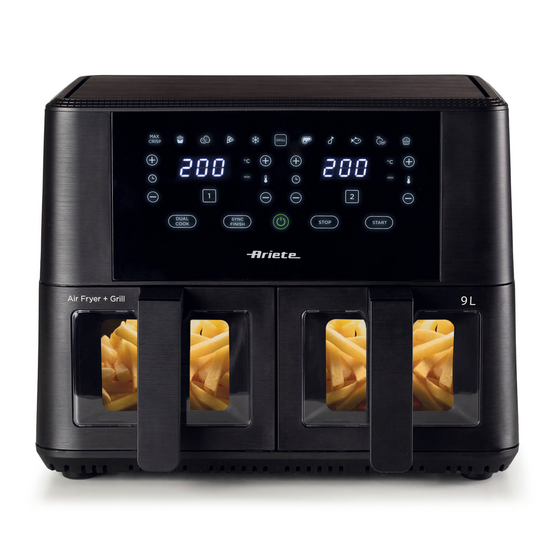 Ariete 4631 - Friggitrice ad aria doppio vetro 9 L