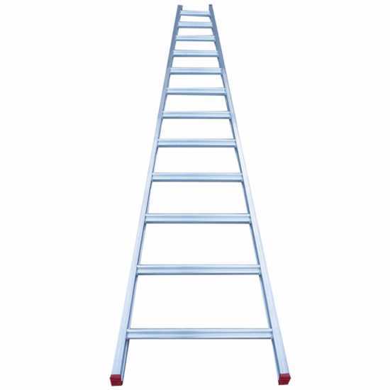 Scala agricola conica professionale in alluminio S110L12, 12 gradini, 3.45 m - Altezza stimata operativa 4.45 m