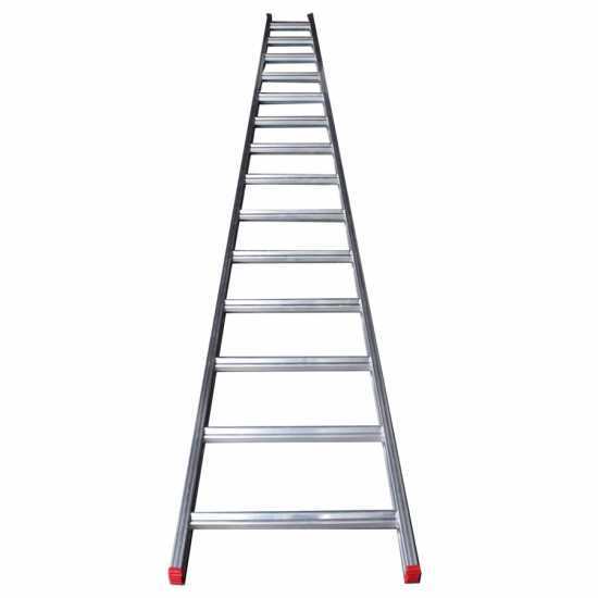Scala agricola conica professionale in alluminio S110L14 4 mt, 14 gradini