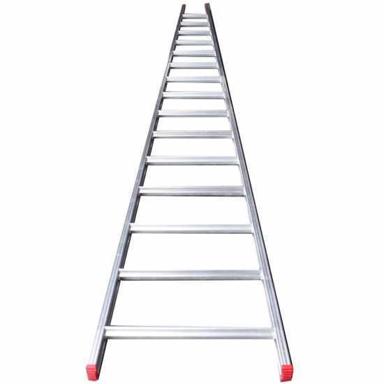Scala agricola conica professionale in alluminio S110L16, 16 gradini, 4.50 m - Altezza stimata operativa 5.50 m