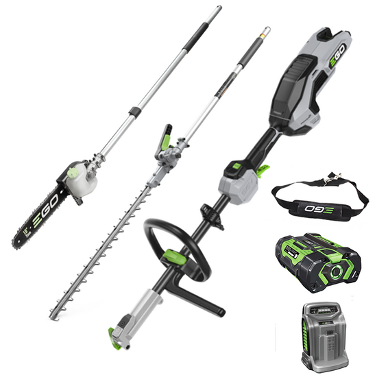 PROMO EGO MHCC 1022 E - Kit multifunzione tagliasiepi + potatore a batteria - 56V 2.5Ah