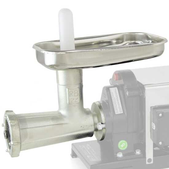 OUTLET - DIFETTI ESTETICI - Accessorio tritacarne N.22 Reber con piatto INOX