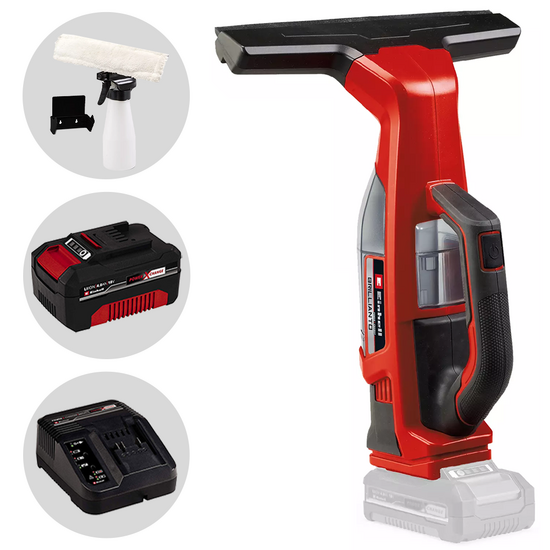 Einhell BRILLIANTO - Lavavetri a batteria - aspiragocce portatile - 18V/4Ah