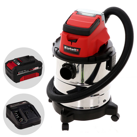 Einhell TC-VC 18/20 Li - Aspirasolidi e liquidi a batteria - 18V 4Ah