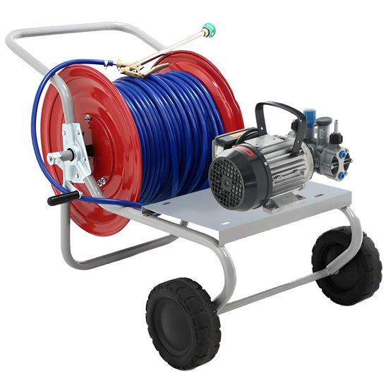 Kit motopompa elettrica da irrorazione con carrello - Comet MTP MC18 EL MNF - Per prodotti chimici e acidi