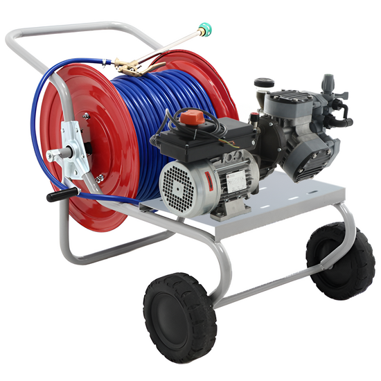 Kit motopompa elettrica da irrorazione con carrello - Comet MTP P40/20 EL - Per prodotti chimici e acidi