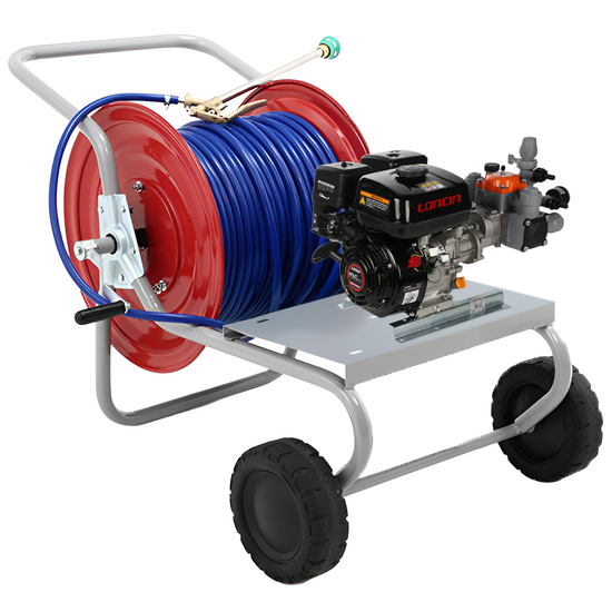 Kit motopompa a scoppio da irrorazione con carrello - Comet MTP BPX25 PP - Per prodotti chimici e acidi