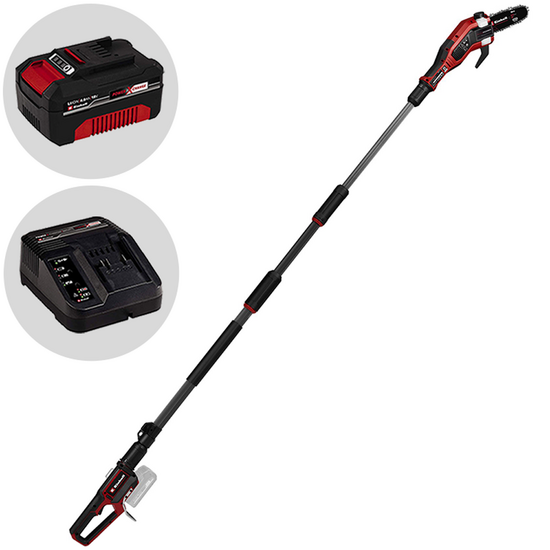 Einhell GP-LC 18/20 Li T BL - Potatore a batteria su asta telescopica -18V 4Ah