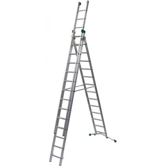 OUTLET - DIFETTI ESTETICI - Facal Super Prima, 13+14+14 gradini, 4.54 mt - Scala in alluminio allungabile