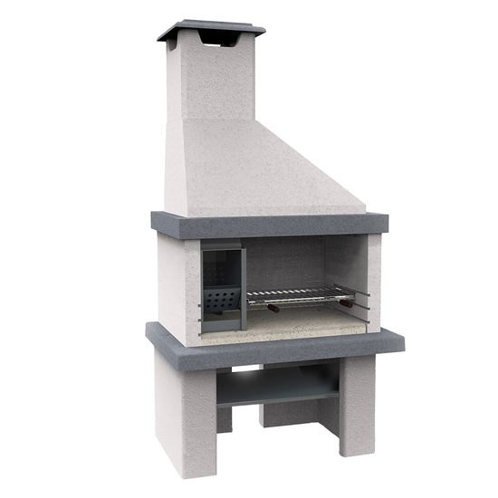 OUTLET - PICCOLI DIFETTI ESTETICI - Edilmark Happy - Barbecue in muratura a legna e carbone - Cappa e Fuoco a sinistra