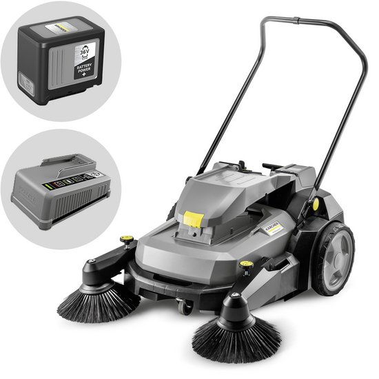 Karcher KM 70/25 C Bp 2SB - Spazzatrice a batteria con cesto di raccolta 36V 6Ah