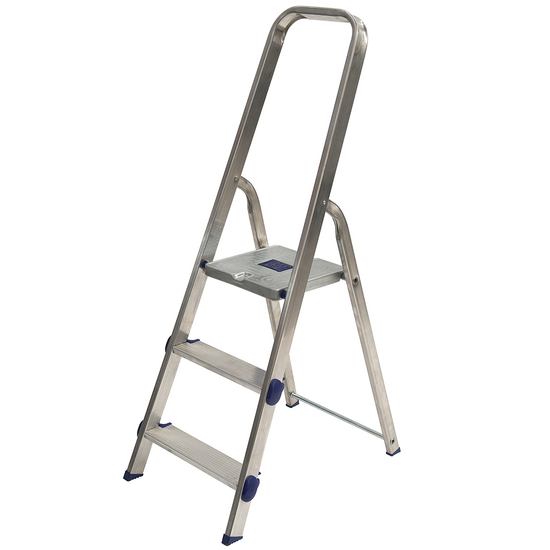 Facal Golden , 3 gradini, 1.20 mt - Scalandrino in alluminio con cavalletto