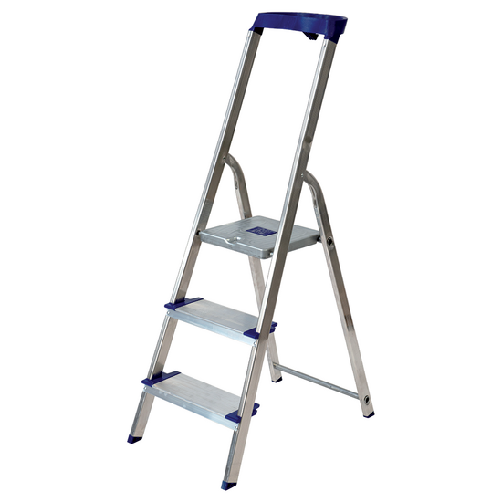 Facal Maxi, 3 gradini, 1.23 mt - Scalandrino in alluminio con cavalletto