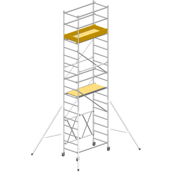 Svelt Roller S - Trabattello in alluminio - Stabilizzatori telescopici - Altezza 5,60m