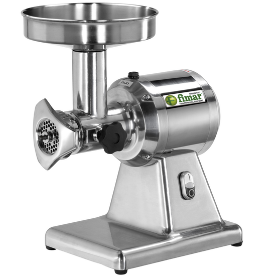 Fimar TC12S - Tritacarne elettrico - 230 V - 1 HP - Gruppo macinazione in INOX - Senza inversione di marcia