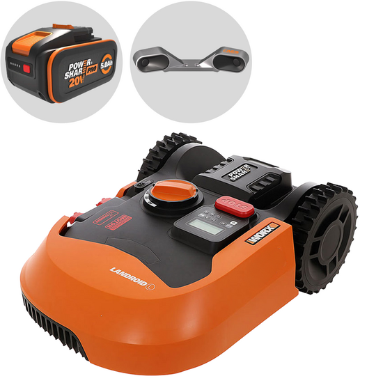 Worx Landroid WR147E.1 - Robot rasaerba - Con perimetro - Batteria 20V e 4Ah - L1000 - Sensore ostacoli in omaggio!
