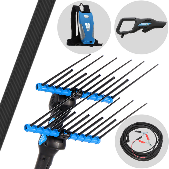Campagnola Alice STAR 58 PLUS - Abbacchiatore elettrico a batteria a zaino - Asta fissa in carbonio 300 cm