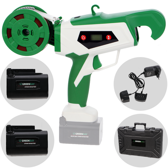 GreenBay TopTie 860 - Legatrice per vigneto a batteria - 2 x 14.4V 2Ah