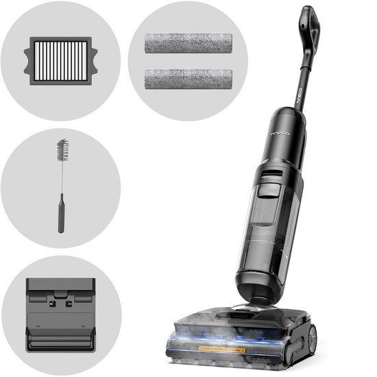 Tineco Floor One S7 Stretch Steam Plus - Lavapavimenti a vapore - 3 in 1: lava, aspira e vaporizza