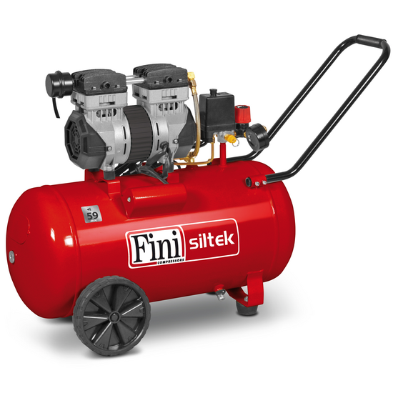 OUTLET - DIFETTI ESTETICI - Fini Siltek 50 - Compressore aria elettrico monofase, oil-less - Motore 1.3 HP - 50 lt