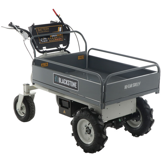 OUTLET - UTILIZZATO PER PROVA - BlackStone BS-CAR 500 E-F - Carriola elettrica a batteria 48V 25Ah con cassone ribaltabile
