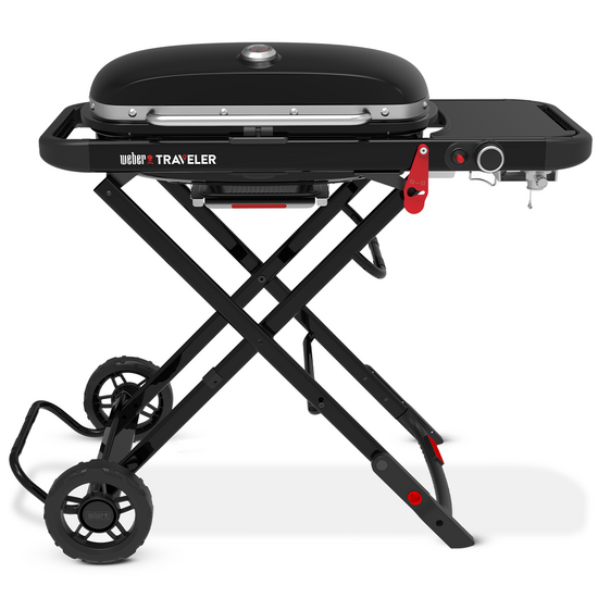 Weber Traveler 1501745 - Barbecue a gas portatile - Carrello di supporto nero