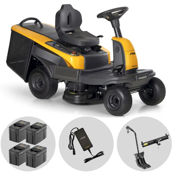 Stiga SWIFT 372e - Rider trattorino tagliaerba a batteria 48V/20Ah - Larghezza di taglio 72 cm
