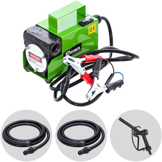 Ribimex PRKG12V - Pompa da travaso per gasolio + Kit dispenser - 12V