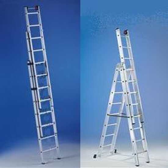 OUTLET - DIFETTI ESTETICI - Svelt Euro E3, 3x16 gradini, 11.39 mt - Scala telescopica in alluminio