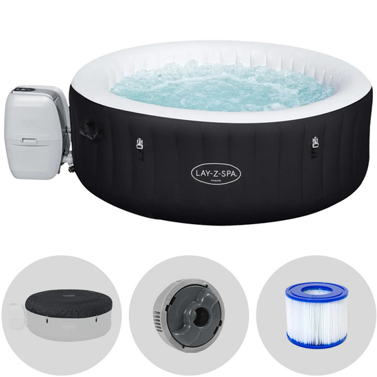 Bestway Lay-Z-Spa Miami AirJet 60001 nera - &Oslash;180x66 cm - Piscina idromassaggio spa per 3-4 Persone