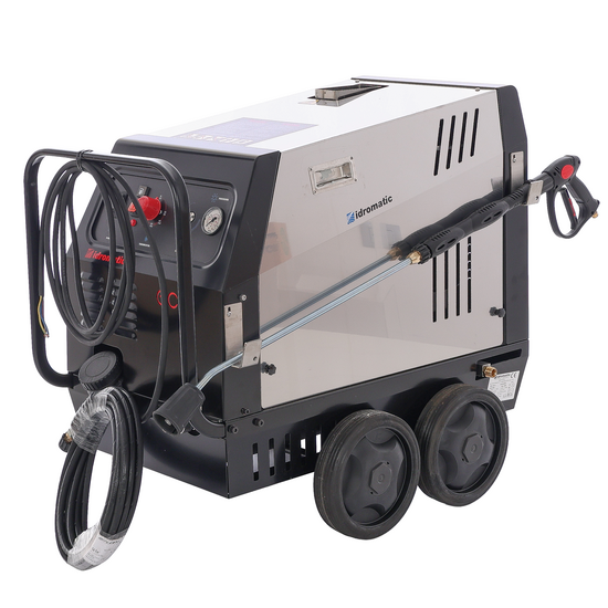 Idromatic Eco 120.11 - Idropulitrice ad acqua calda industriale - 130 bar - 660 lt/h - Monofase