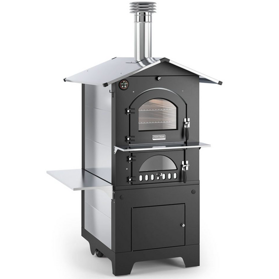 Fontana Gusto - Forno a legna da esterno 100X65 cm - Display digitale